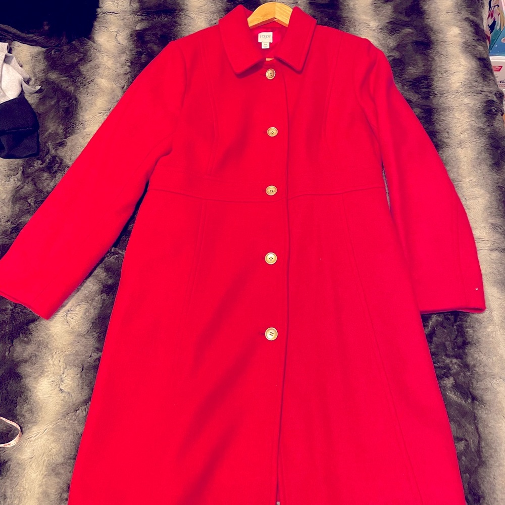 HOT PINK J Crew Pea Coat